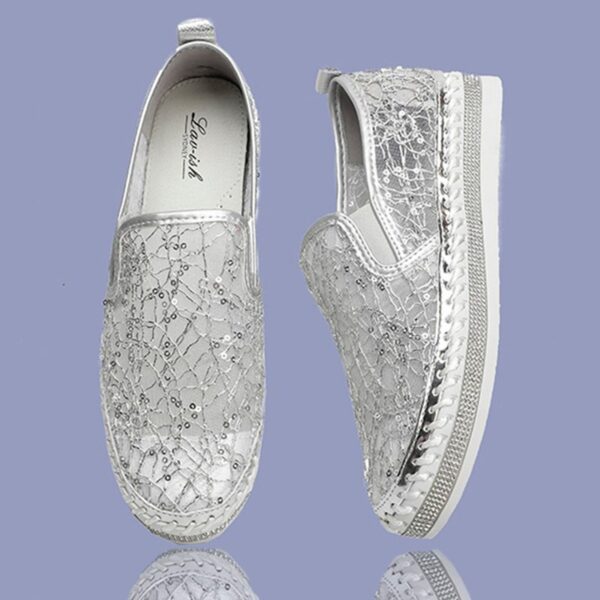 Sparkle Lacy Slip-On Silver