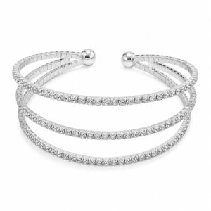 Spring Bangle Bracelet in Silv