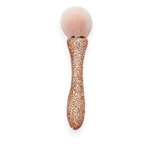 Short Crystal Makeup Brush in Rose Gold
