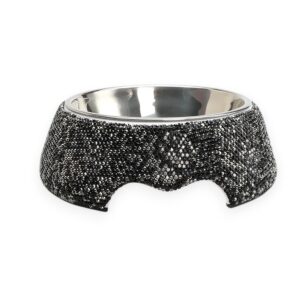 Black Bling Pet Bowl