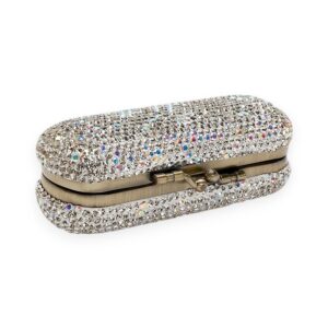 Silver Portable Lipstick Case