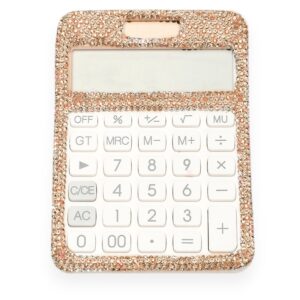 Rose Gold Crystal Solar Calculator