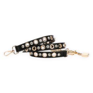Black PU Leather Thin Belt