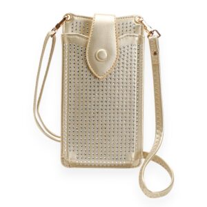 Gold Crossbody Phone Holder