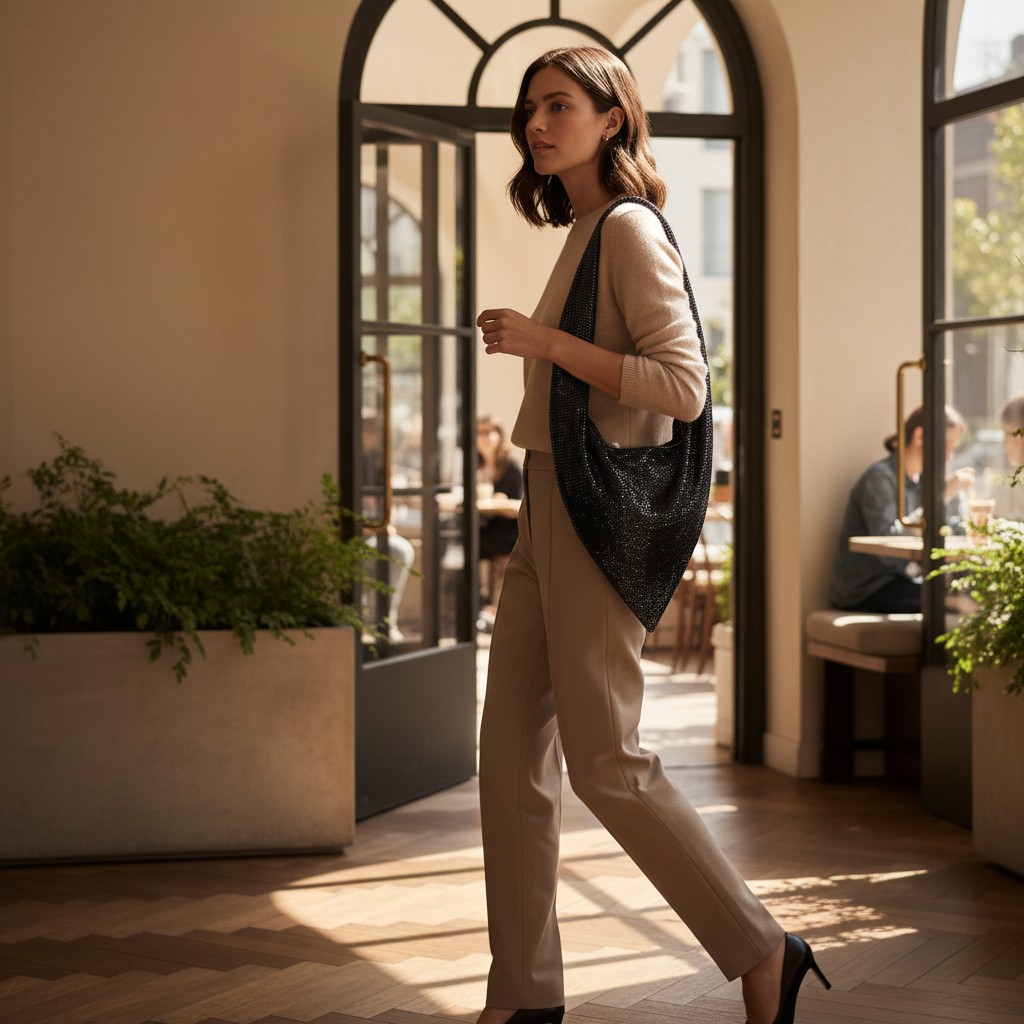 Black Alina Gleaming Bag - Image 3