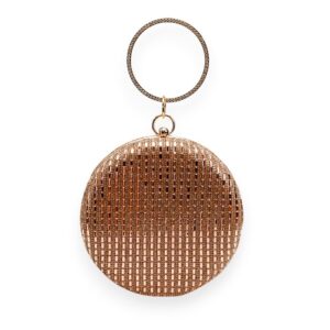 Rose Gold Round Evening Bag