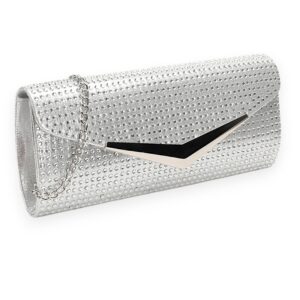 Silver Evening Clutch Bag