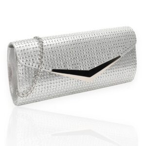 Silver Evening Clutch Bag