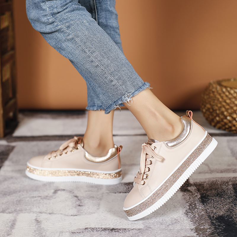 Lux Blush Diamonte Sole Sneakers - Image 2