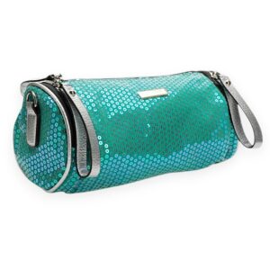 Green Sequin Covered Barrel Bag