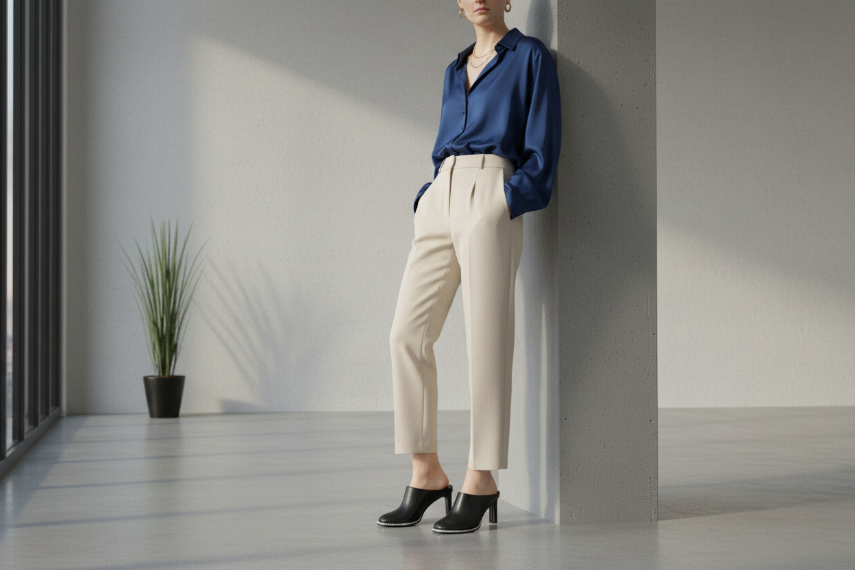 Crystal Sole Leather Mules Black - Image 2