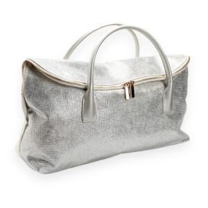 Silver Fold Over Weekender