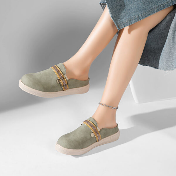 Sage Bling Cross Strap Comfort Mules - Image 2