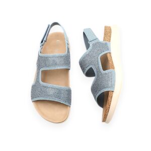 Blue Camila Bedazzled Sandals