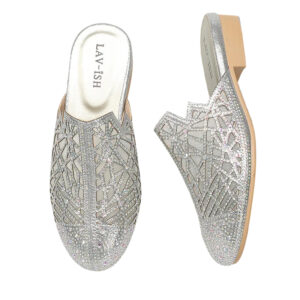 Silver Lasercut Rhinestone Sandals