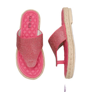 Hemp Rope Hot Pink Sandals