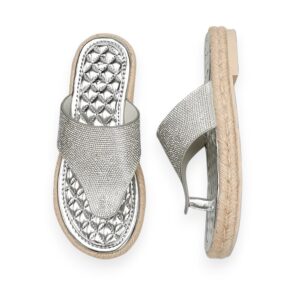 Hemp Rope Silver Sandals