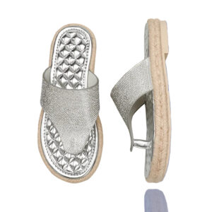 Hemp Rope Silver Sandals