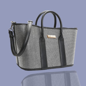Silver Solid Bling Tote