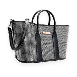 Silver Solid Bling Tote