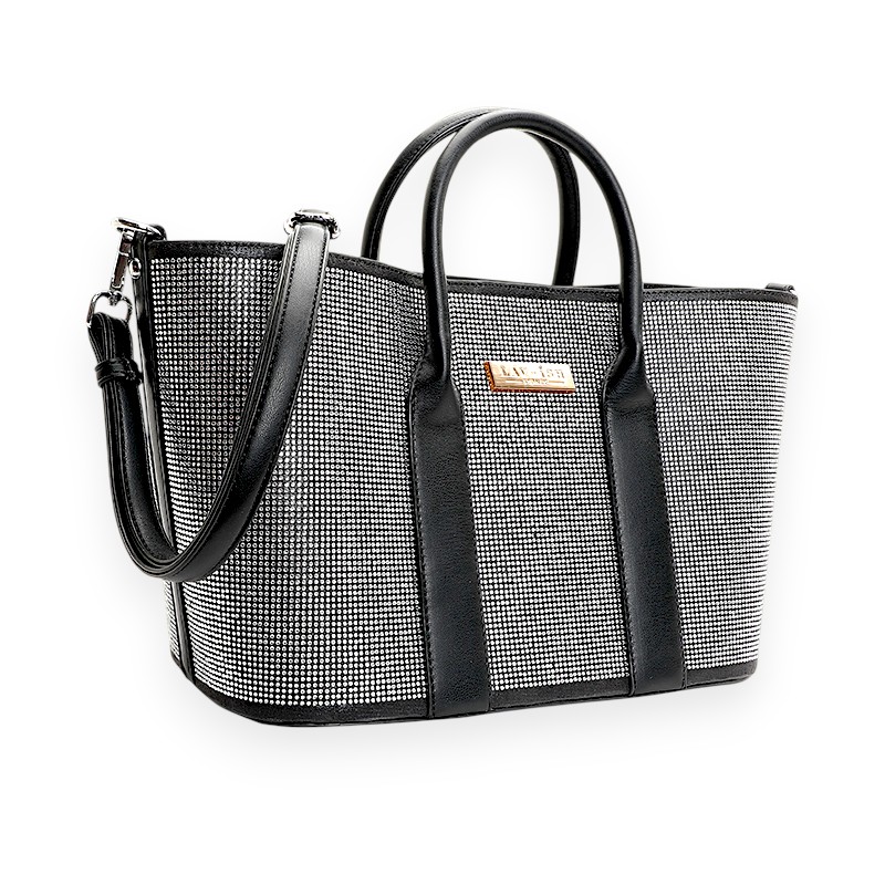 Silver Solid Bling Tote