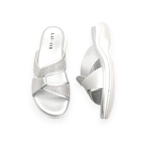 Silver Skye Lux Strap Slides