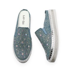 Slides Sparkle Light Denim