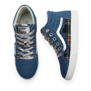 Denim Look Canvas Sneaker High Top