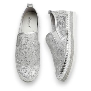 Sparkle Lacy Slip-On Silver