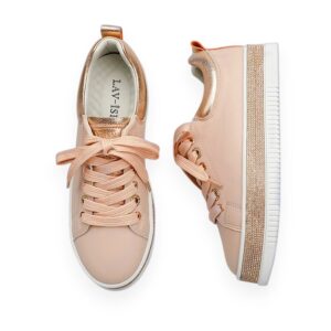 Lux Blush Diamonte Sole Sneakers