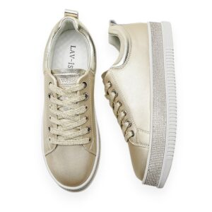 Lux Gold Diamonte Sole Sneakers