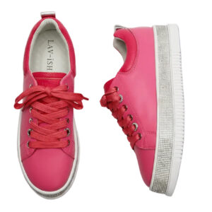 Lux Hot Pink Diamonte Sole Sneakers