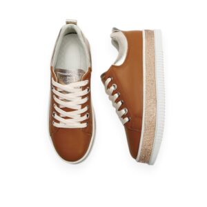 Lux Tan Diamonte Sole Sneakers