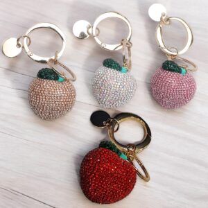 Bling Peach Keyrings Pack of 4