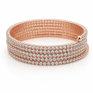 7 Rows Wrapped Rose Gold B'let