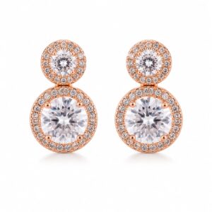 Czech Crystal Studs Rose Gold