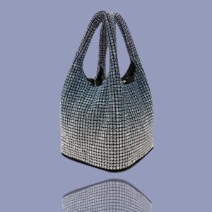 Loop Bag with Silver Chain Blue