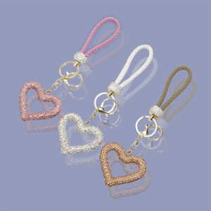 Pack Of 3 Heart Keyrings