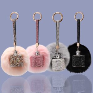 Pack of 4 Mini Flask Keyrings