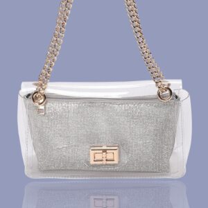 Silver Lenore Transparent Bag