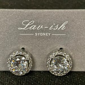 Zirconia 12mm Studs in Silver