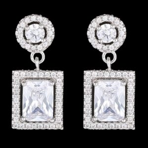 Zirconia Dangle in Silver