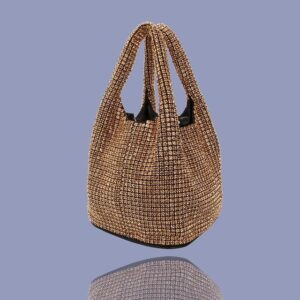 Loop Bag with Silver Chain Gold