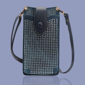 Denim Crossbody Phone Holder