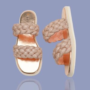 Rosegold Twisted Rope Sandal