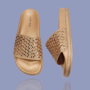 Gold Single Band Sandals