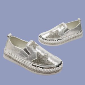 Kids Silver Star Sneakers