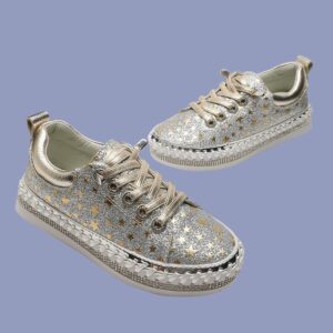 Kids Silver Twinkle Sneakers
