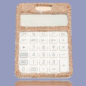 Rose Gold Crystal Solar Calculator
