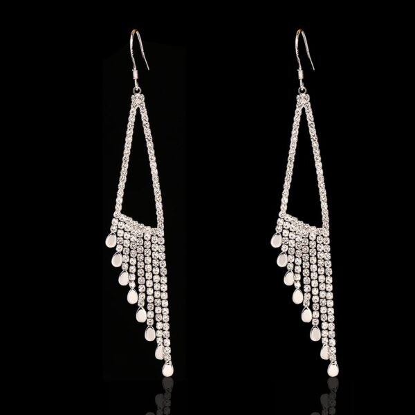 Copper Diamante Slant Drop